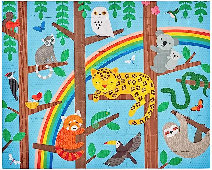 Animal Menagerie Two-Sided on the go Puzzle 49 piece