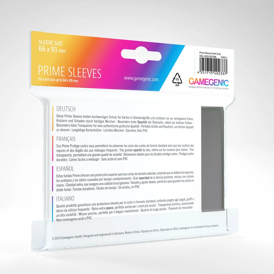 Gamegenic: Prime Sleeves Gray