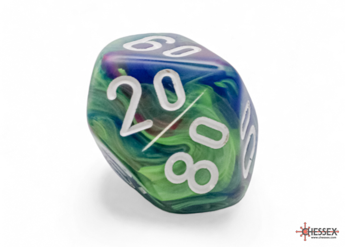 Chessex - Mega-Hedral Festive Waterlilly/White 7-Die Set die option