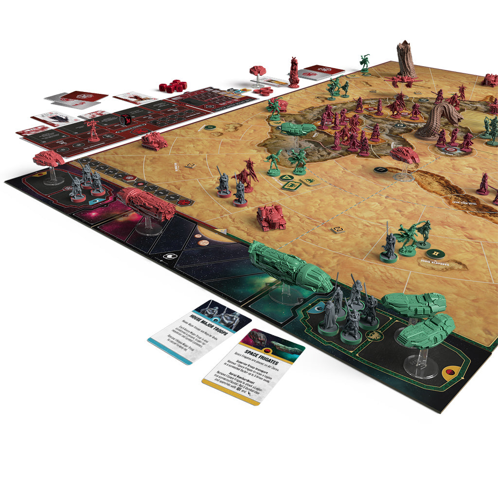 Dune: War for Arrakis - The Spacing Guild miniatures and cards