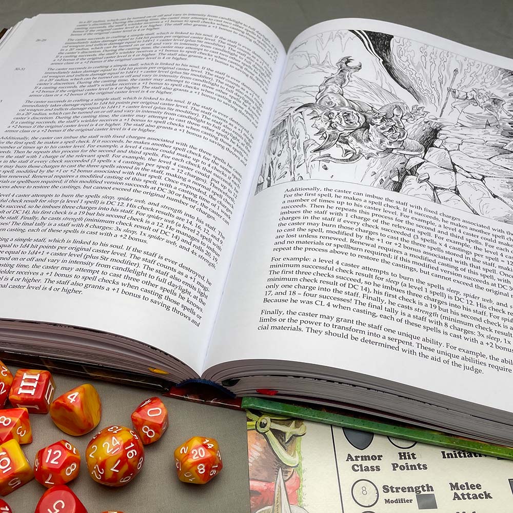 Dungeon Crawl Classics RPG: Core Rules Hardcover RPG interior pages
