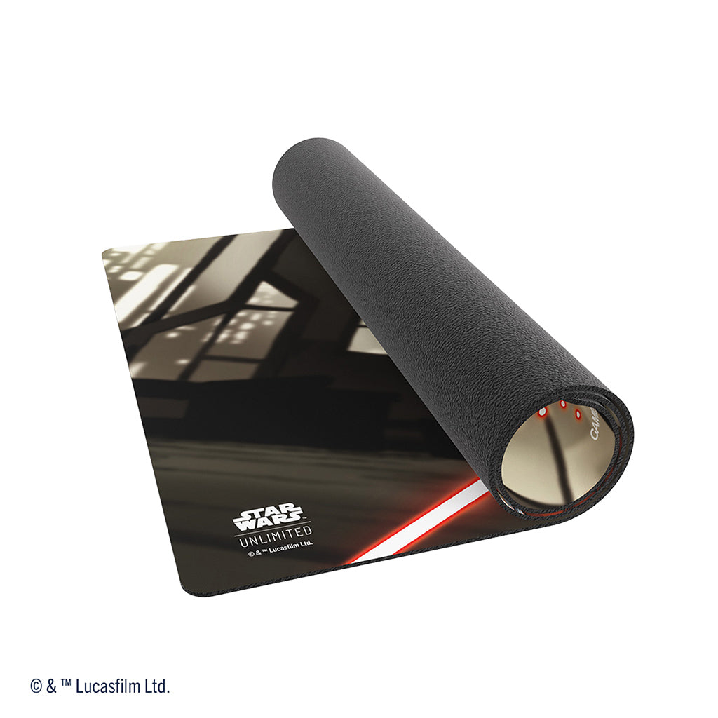 Star Wars: Unlimited - Darth Maul Game Mat featuring Darth Maul with double-bladed lightsaber