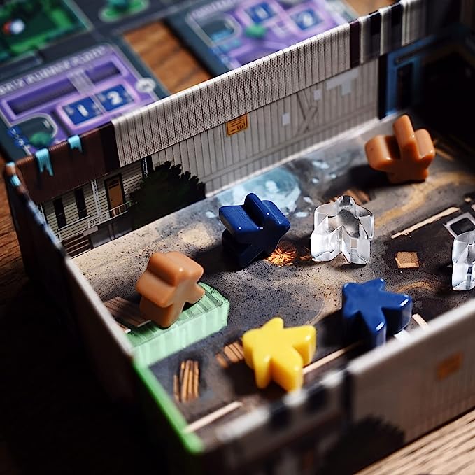 Rolling Heights game components and building dice