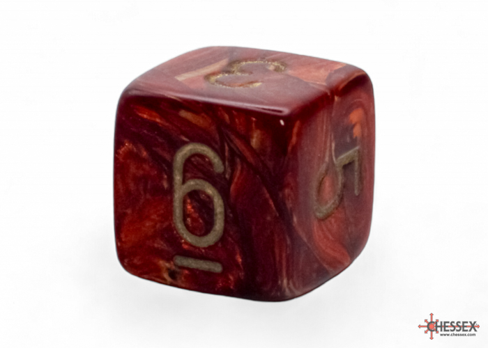 Chessex - Mega-Hedral Scarab Scarlet/Gold 7-Die Set d6