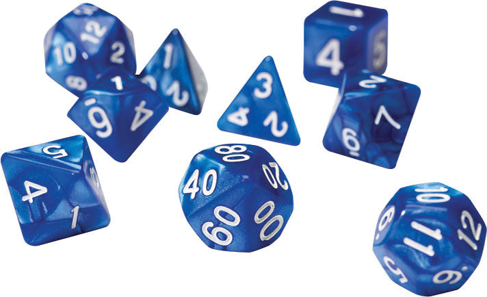 Sirius Dice: RPG Dice Set (7): Pearl Blue Acrylic