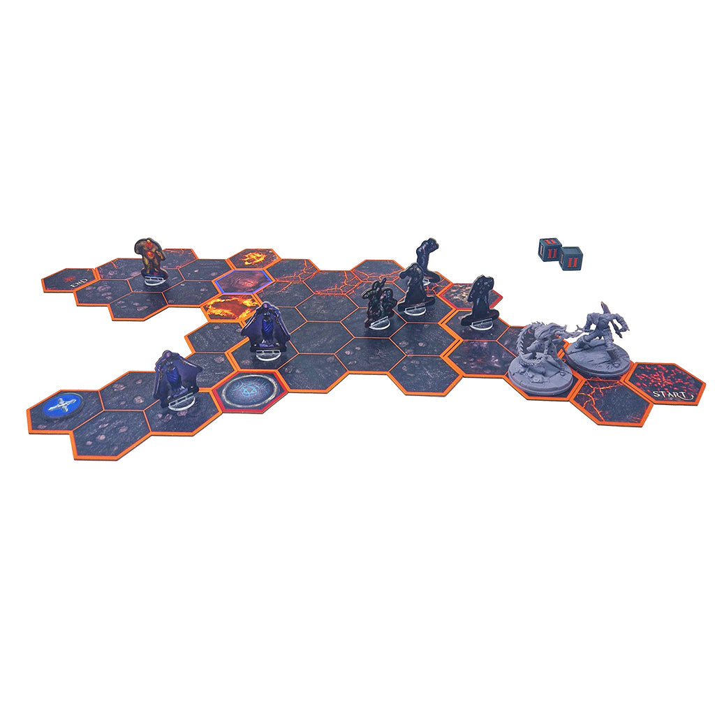 Darksiders: The Forbidden Land game components and miniatures