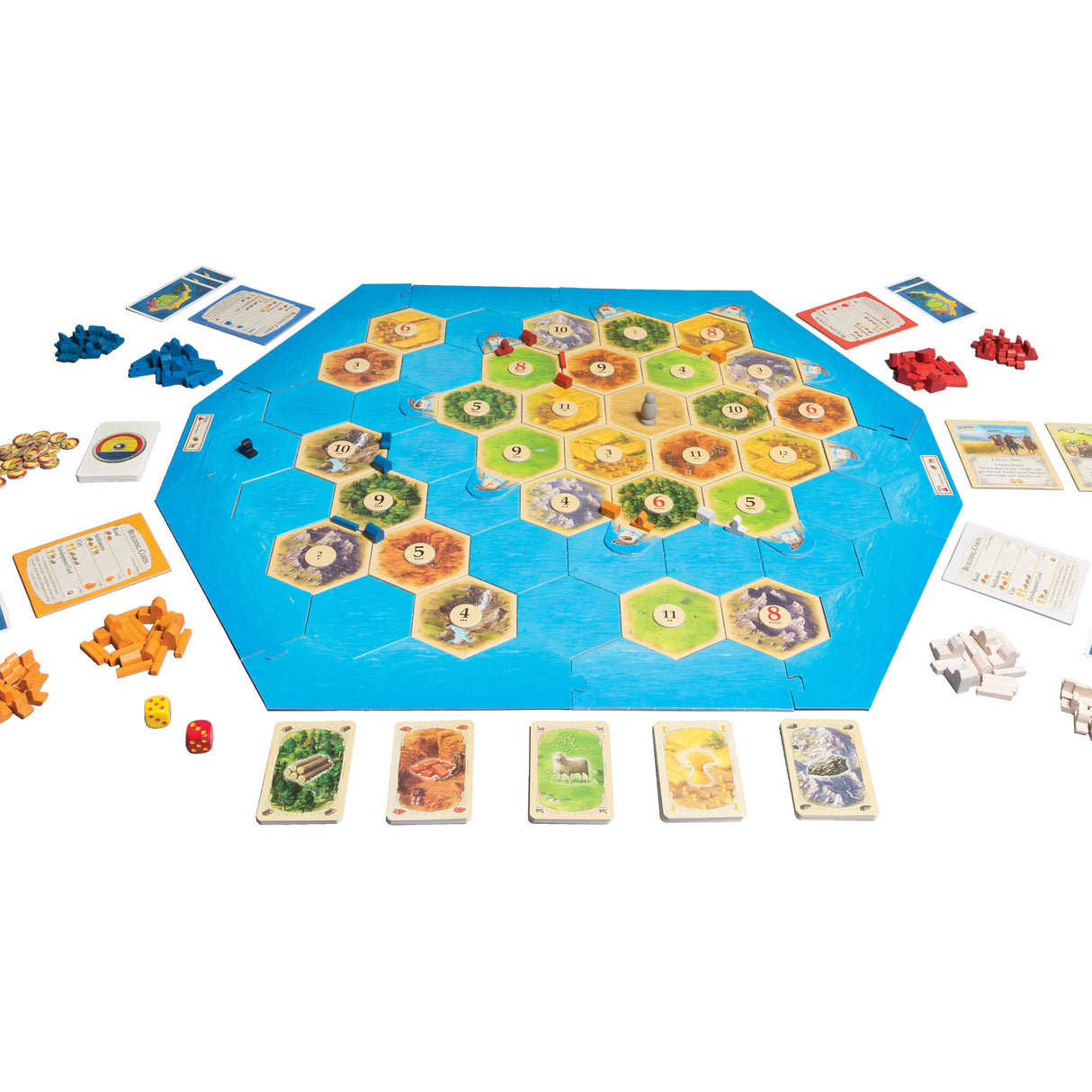 Catan: Seafarers game board and island tiles