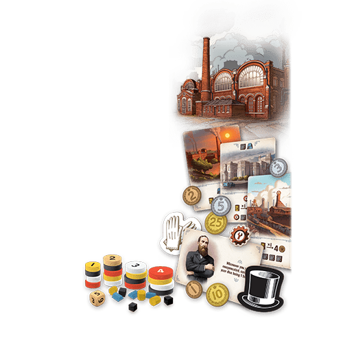 Furnace board game cards and gameplay setup