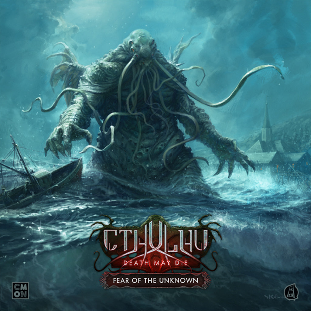 Cthulhu: Death May Die: Fear of the Unknown game components and cards