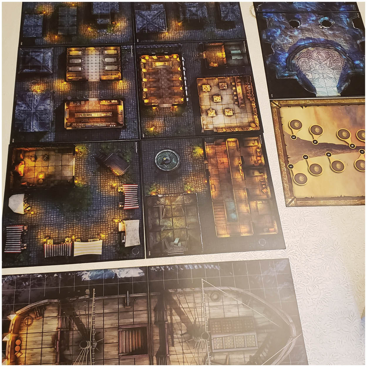 Folklore 2E: The Affliction - Fall of the Spire (Expansion) board game component overview and game pieces