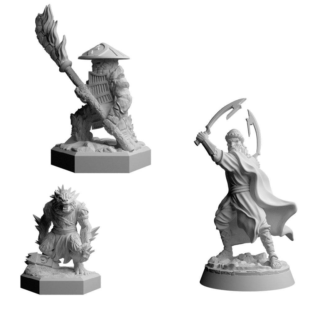 Skytear Base Set game components and miniatures