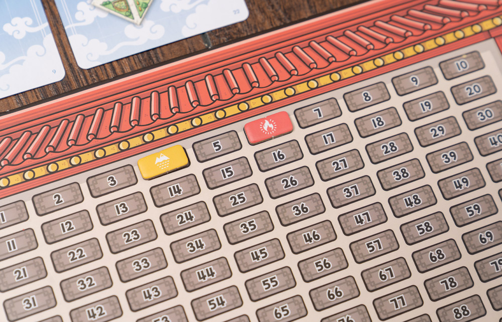 Tangram City board game challenge cards and components