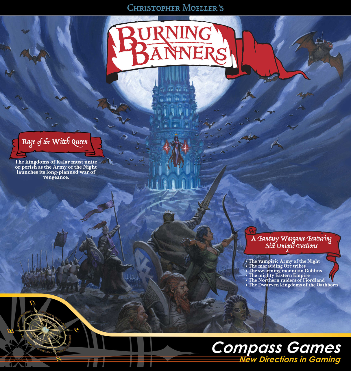 Burning Banners medieval warfare strategy board game box | Elderwoods