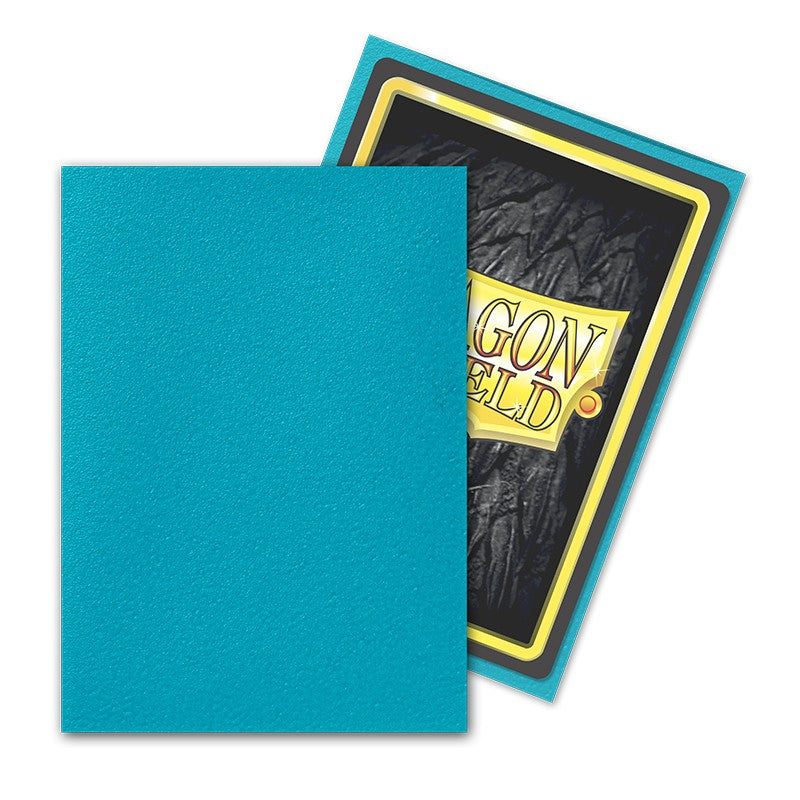 Dragon Shield Matte Turquoise packaging and sleeves