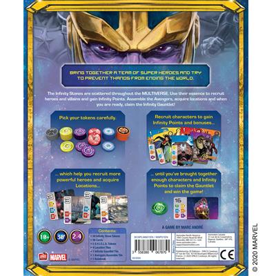 Splendor Marvel gameplay with tokens and hero cards