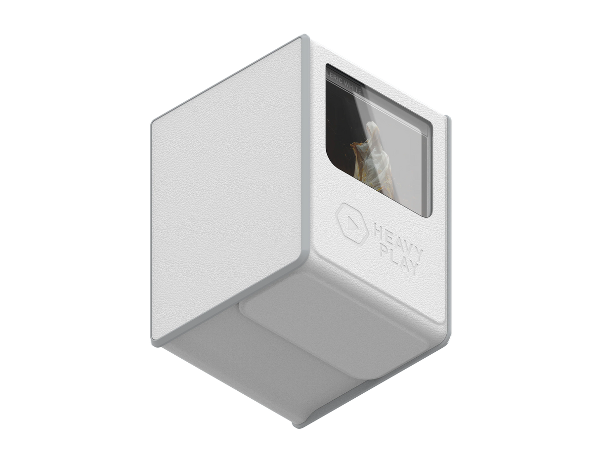 Heavy Play RFG Deckbox MAX 100DS: Cleric White showing card storage capacity