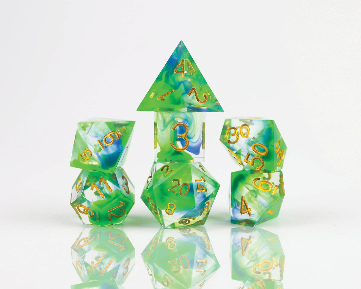 Sirius Dice: RPG Dice Set (7): Sharp Cyprus | Elderwoods