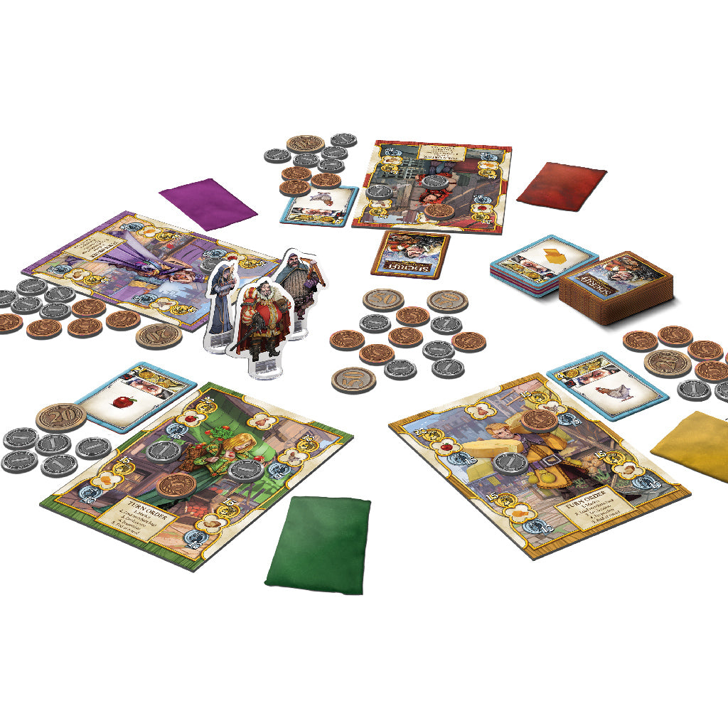Sheriff of Nottingham 2nd Edition board game components and cards