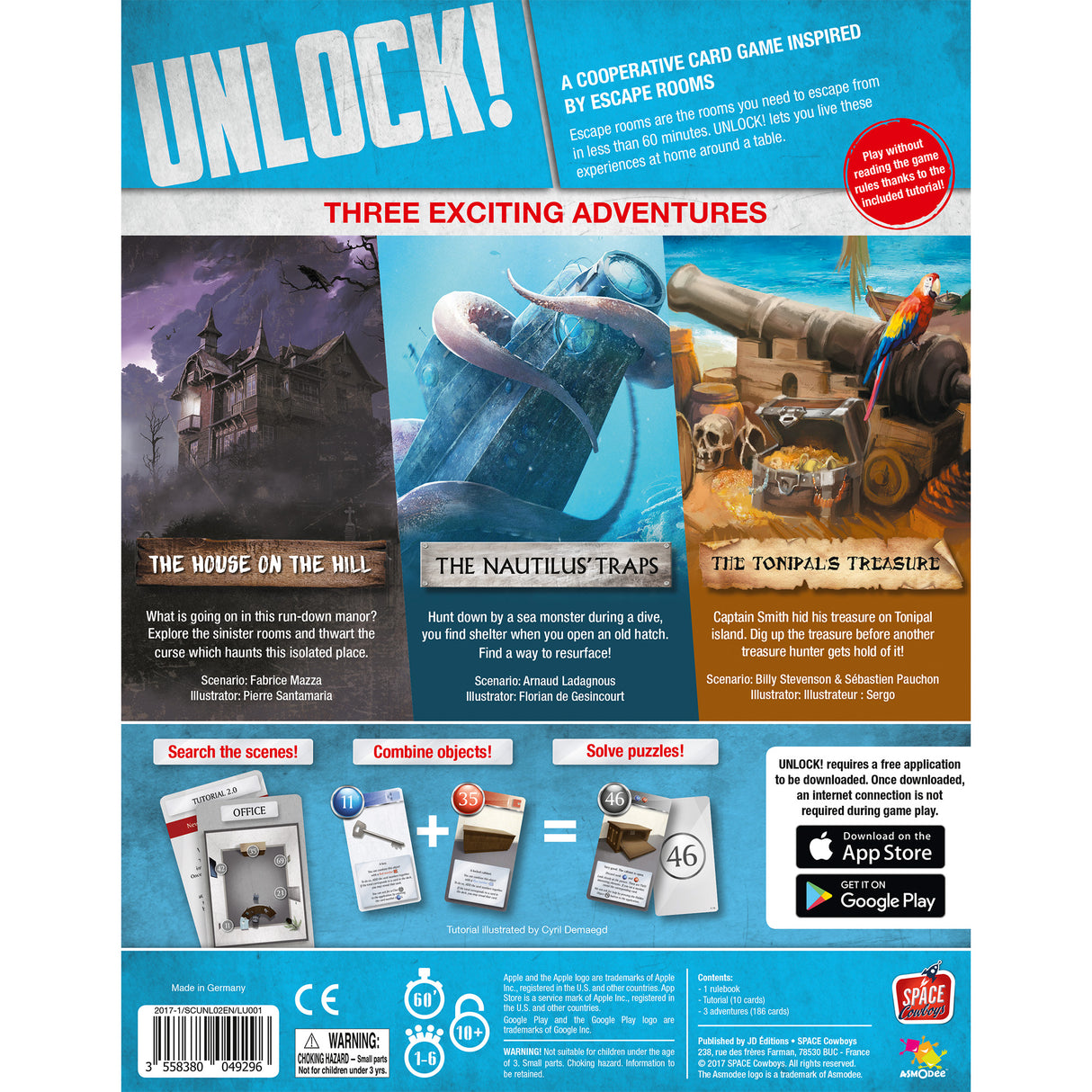 Unlock!: Mystery Adventures board game puzzle elements