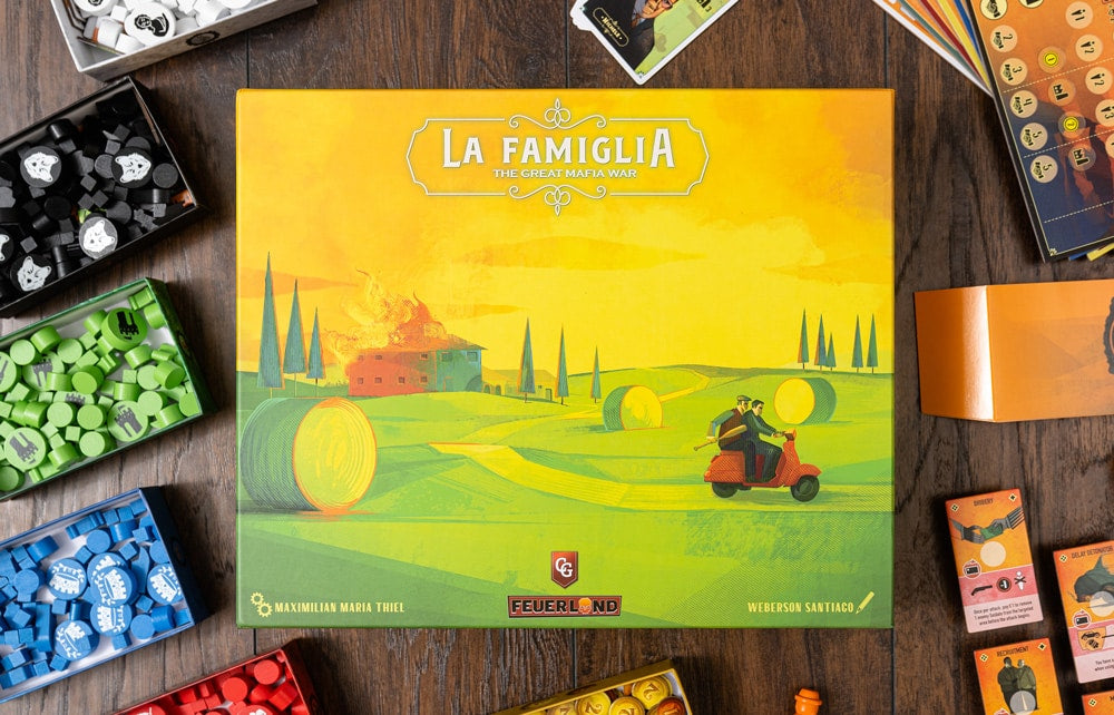 La Famiglia: The Great Mafia War board game box | Elderwoods