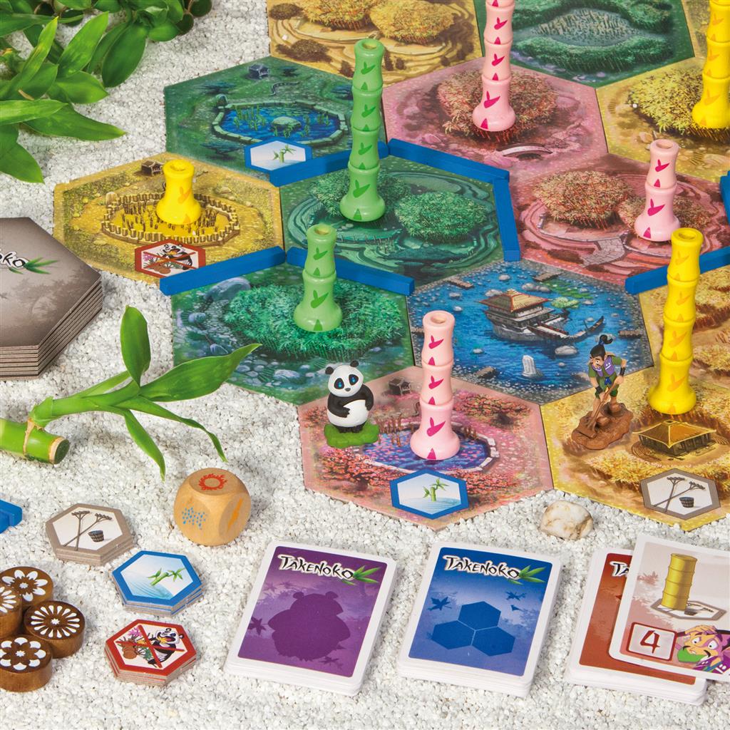 Takenoko panda miniature and garden tiles