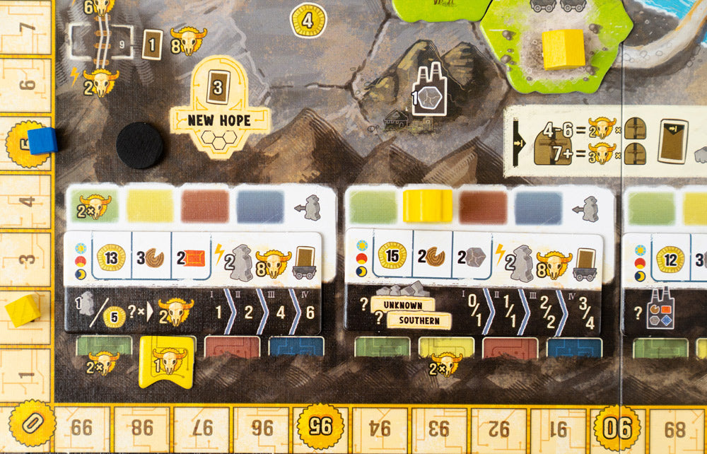 Boonlake gameplay setup with lake region board