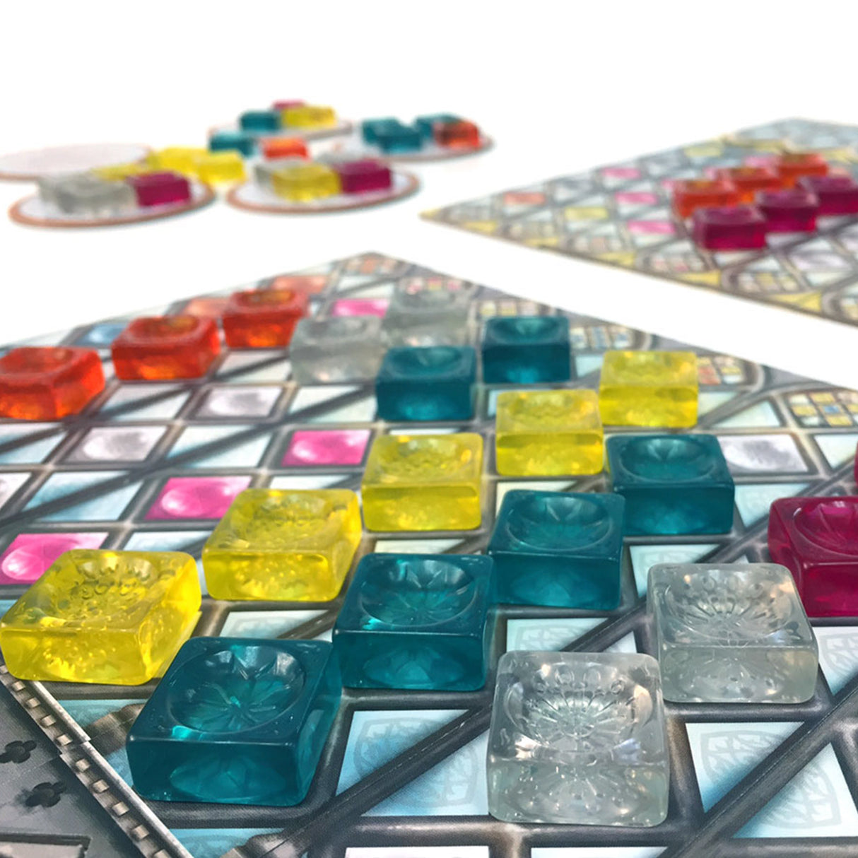 Azul: Stained Glass of Sintra board game player boards
