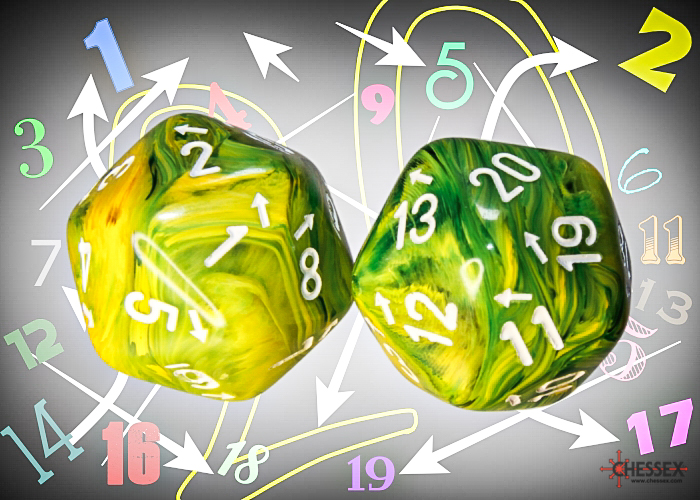 Vortex Countup & Down D20 Multiple Colors