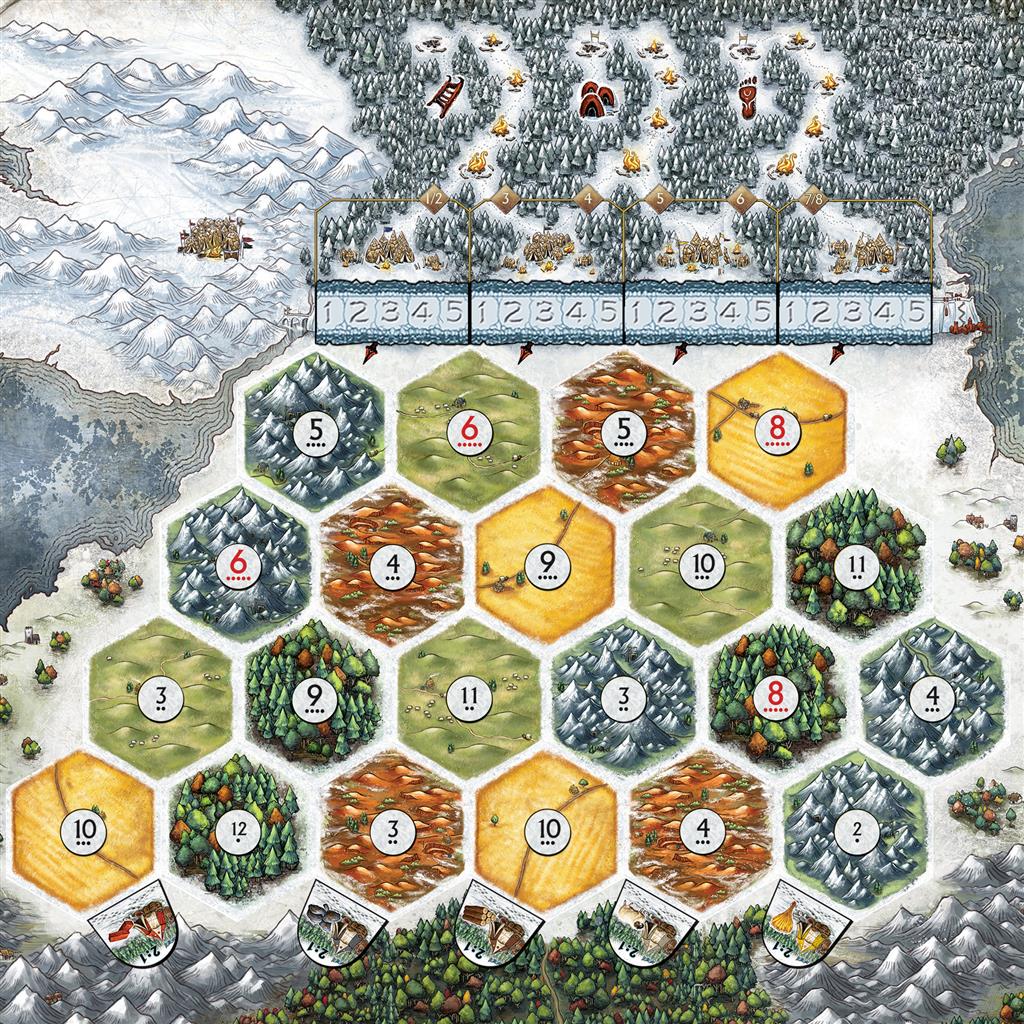 Catan: A Game of Thrones game board and Westeros map