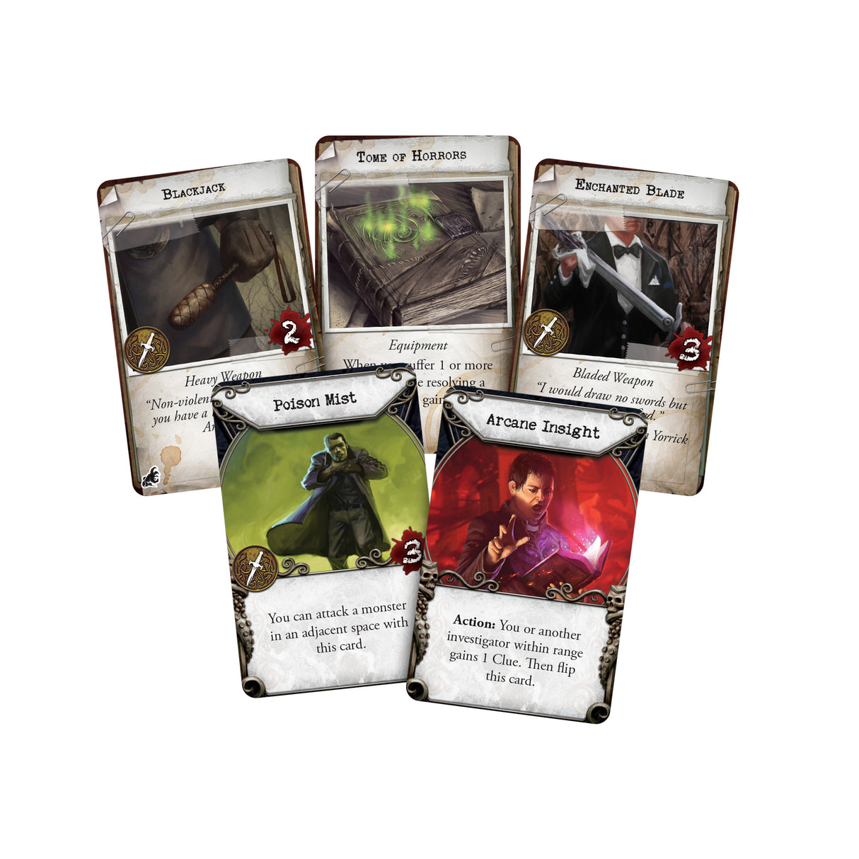 Mansions of Madness: Beyond the Threshold monster figures and game pieces