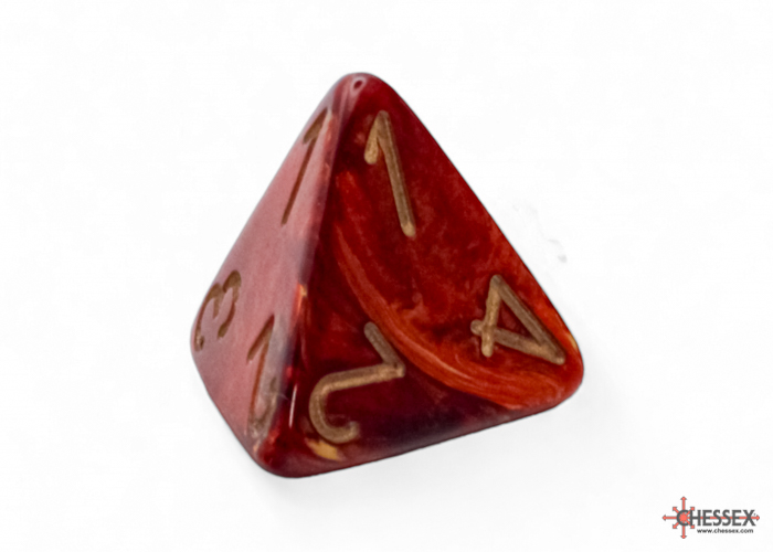 Chessex - Mega-Hedral Scarab Scarlet/Gold 7-Die Set d4