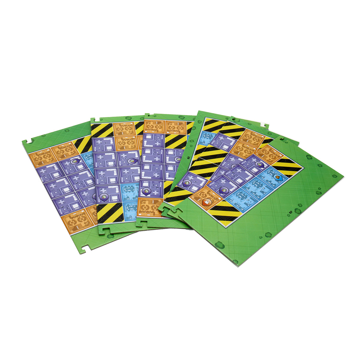 Meeple Towers colored meeples and tower pieces