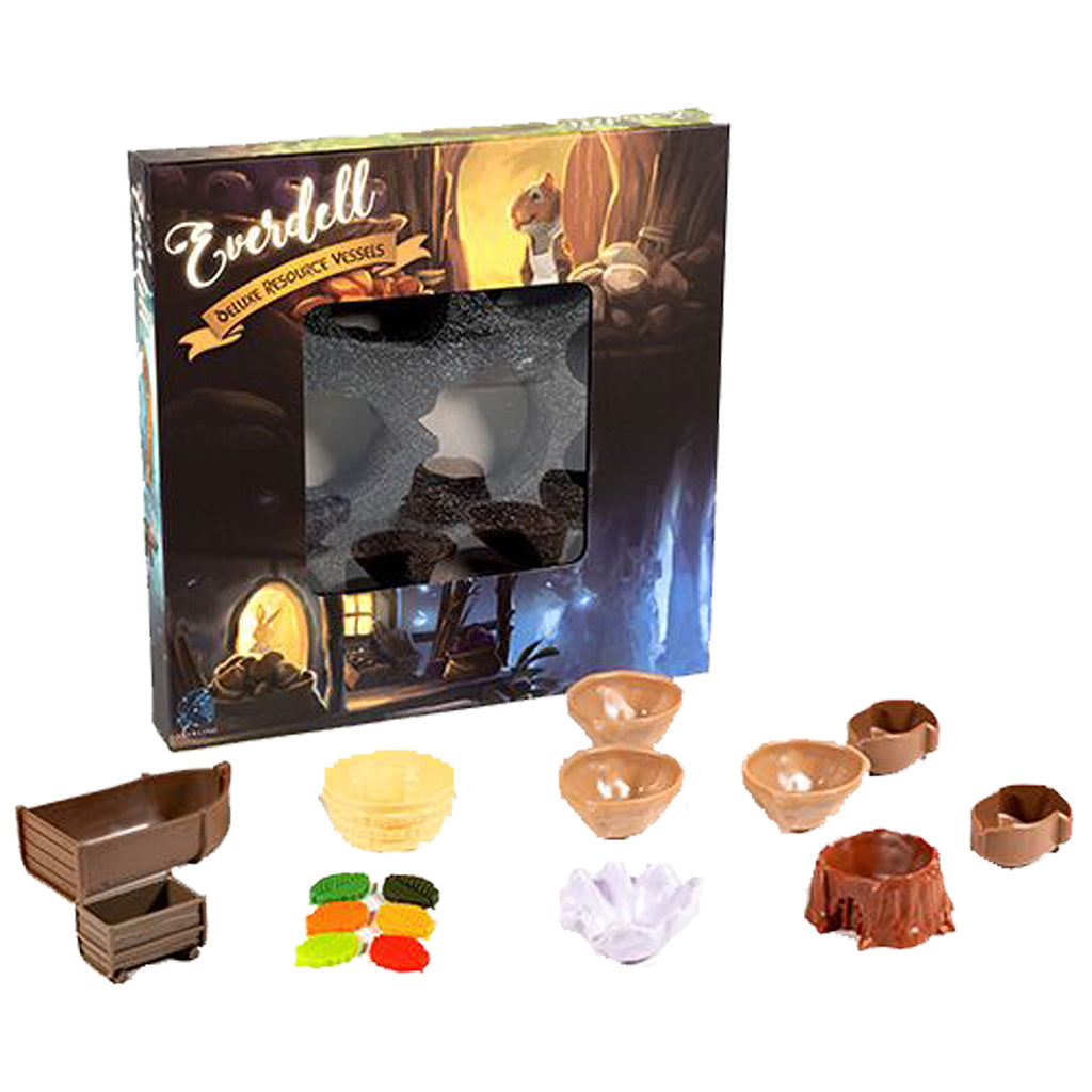 Everdell Deluxe Resource Vessels premium storage containers for berries, twigs, resin, and pebbles