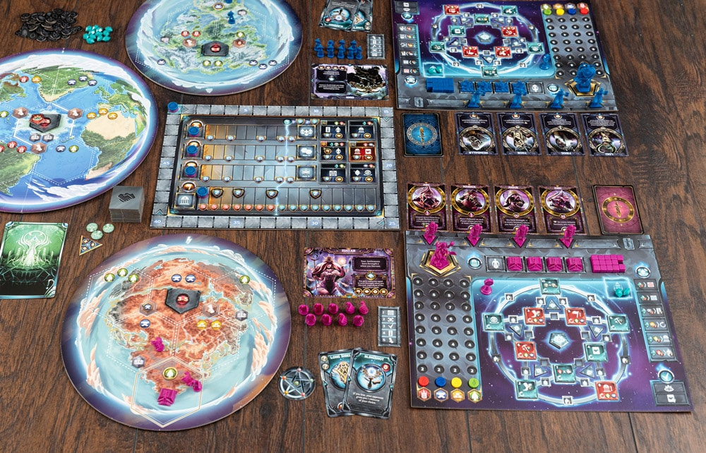 Anunnaki: Dawn of the Gods game components and cards