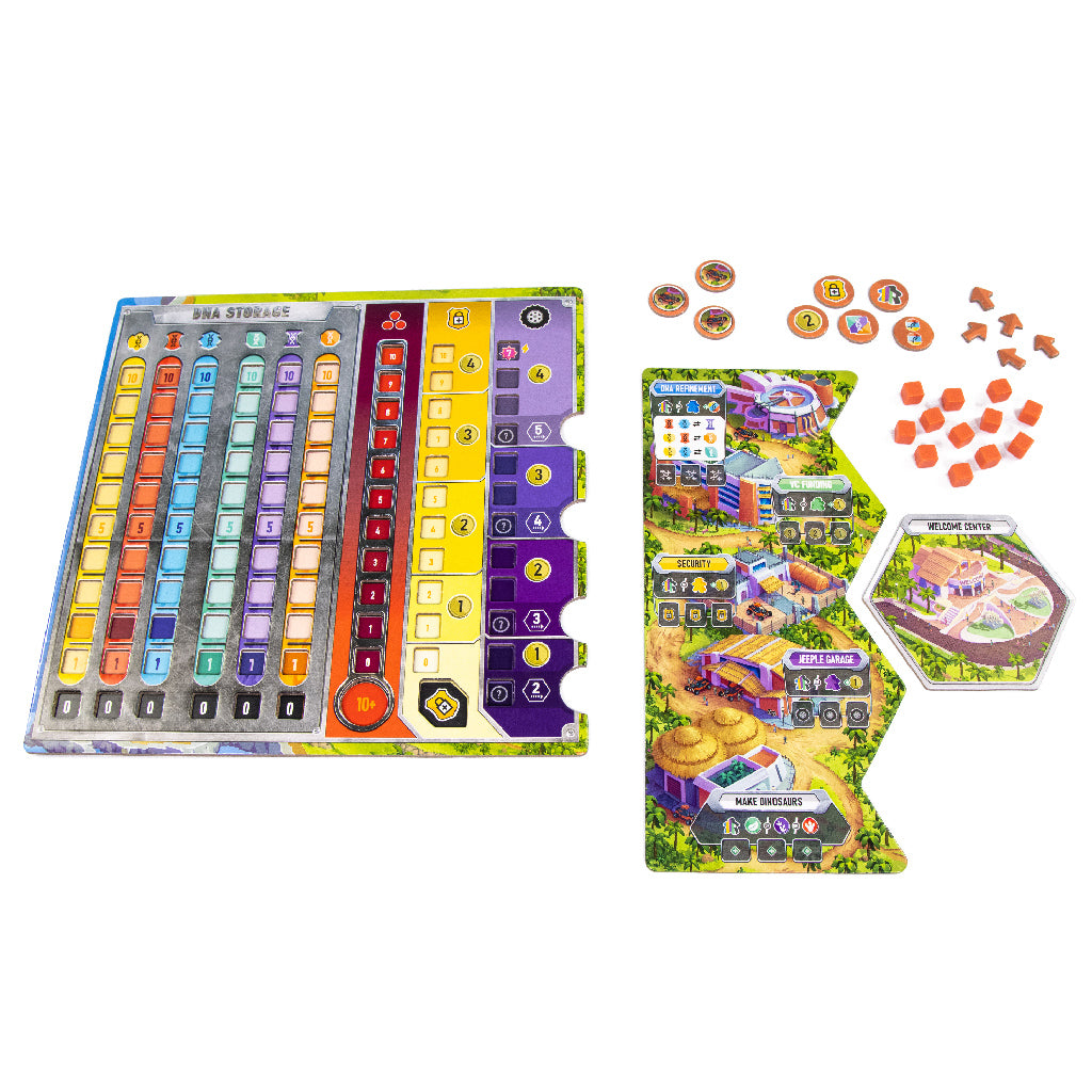 Dinosaur World gameplay setup with park construction and dinosaur management mechanics