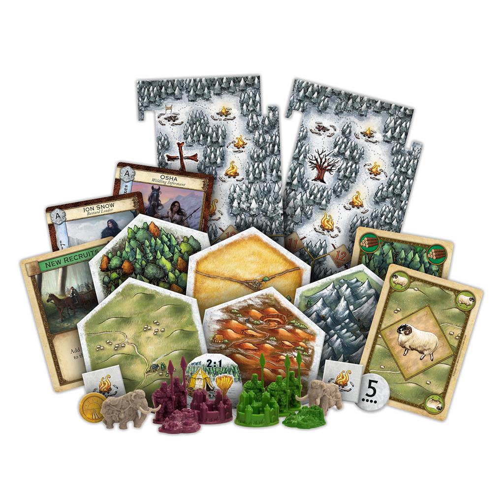 Catan A Game of Thrones 5-6 Player game board extension showing Westeros map expansion for larger games