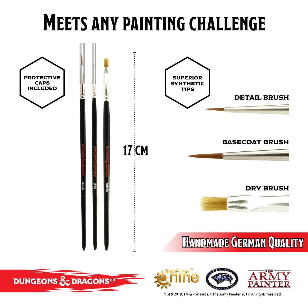 D&D Nolzur's Marvelous Brush Set showing variety of precision painting brushes