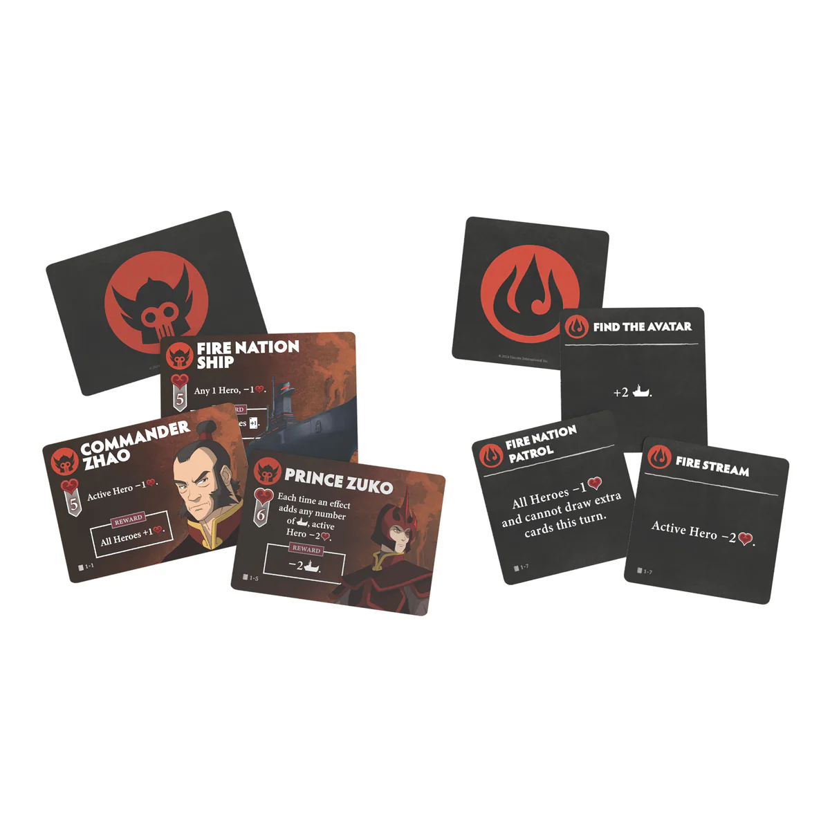 Avatar The Last Airbender Aang's Destiny fire nation cards