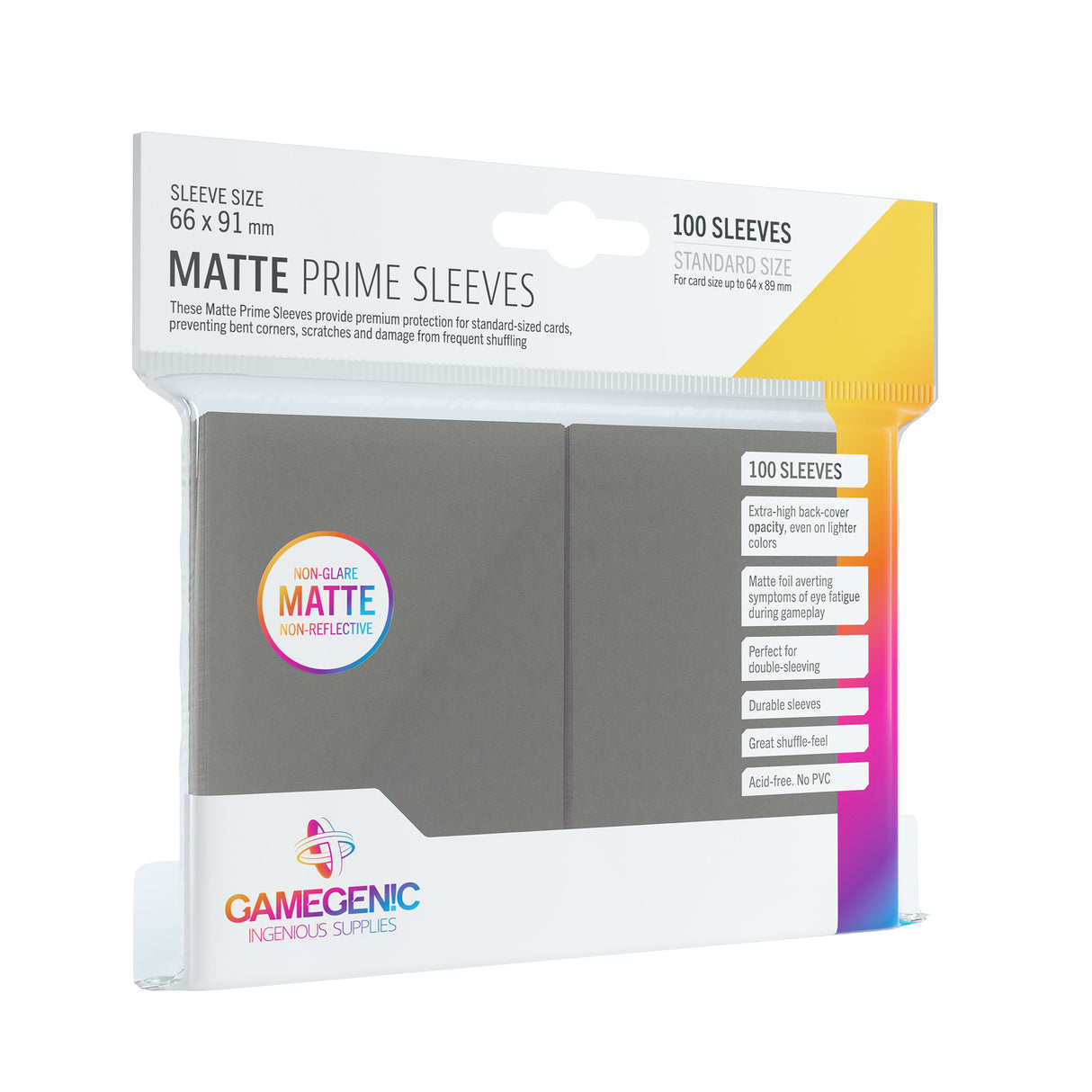 Gamegenic: Matte Prime Sleeves Gray