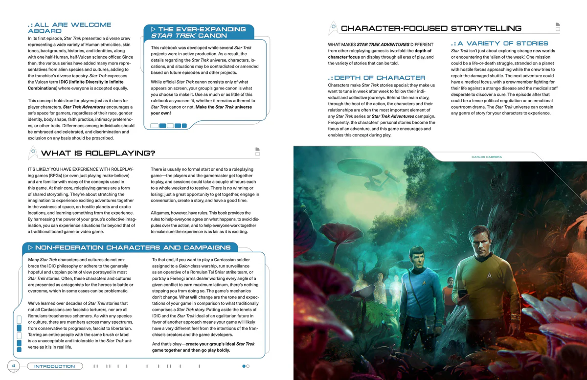 Star Trek Adventures RPG: 2nd Edition - Core Rulebook RPG back cover with content overview