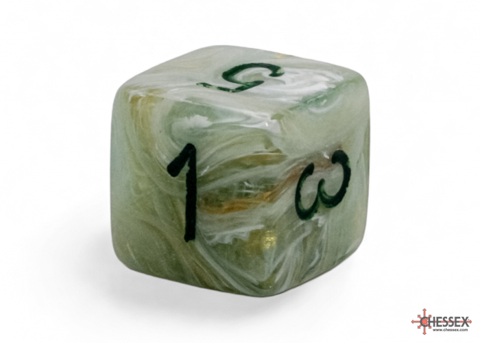Chessex - Mega-Hedral Marble Green/Dark Green 7-Die Set d6