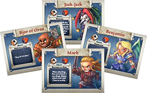 Arcadia Quest: Inferno strategic gameplay character cards