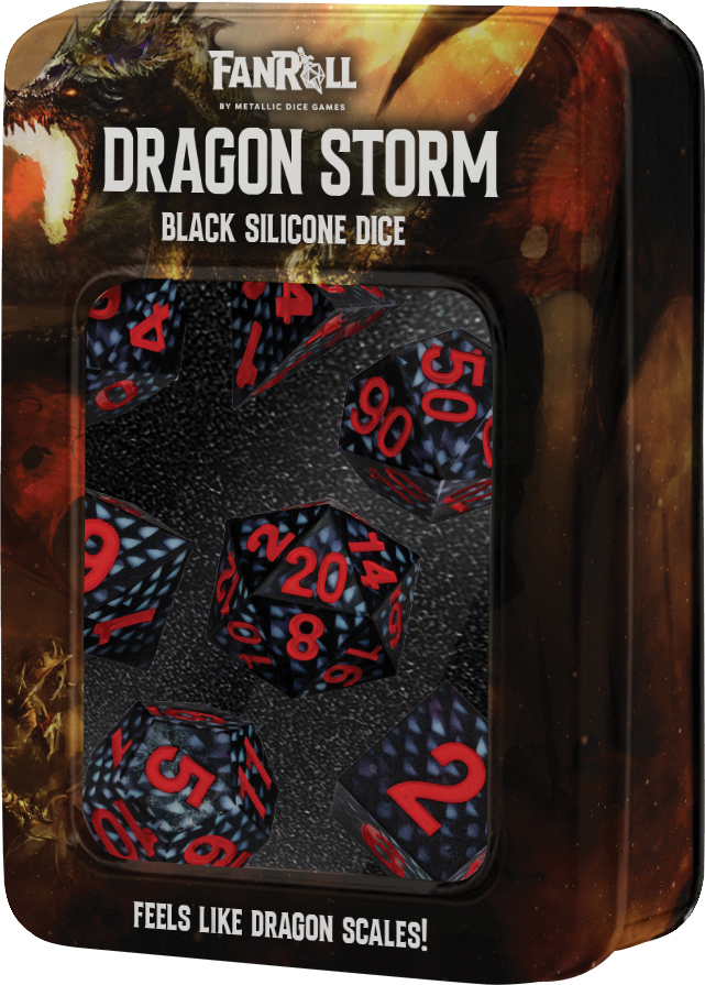 Dragon Storm Silicon Dice Set: Black Dragon Scales