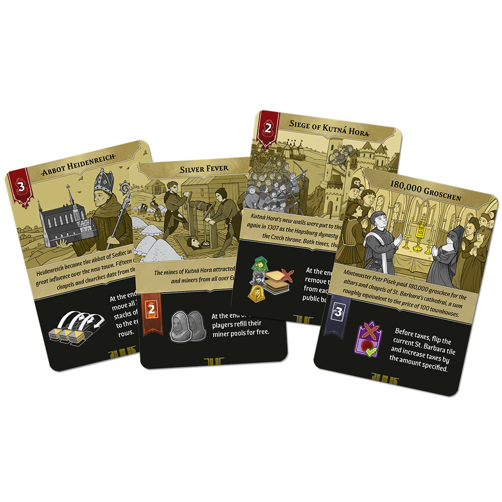 Kutná Hora game components and building tiles