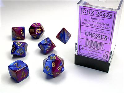 Chessex - Gemini Blue-Purple/Gold