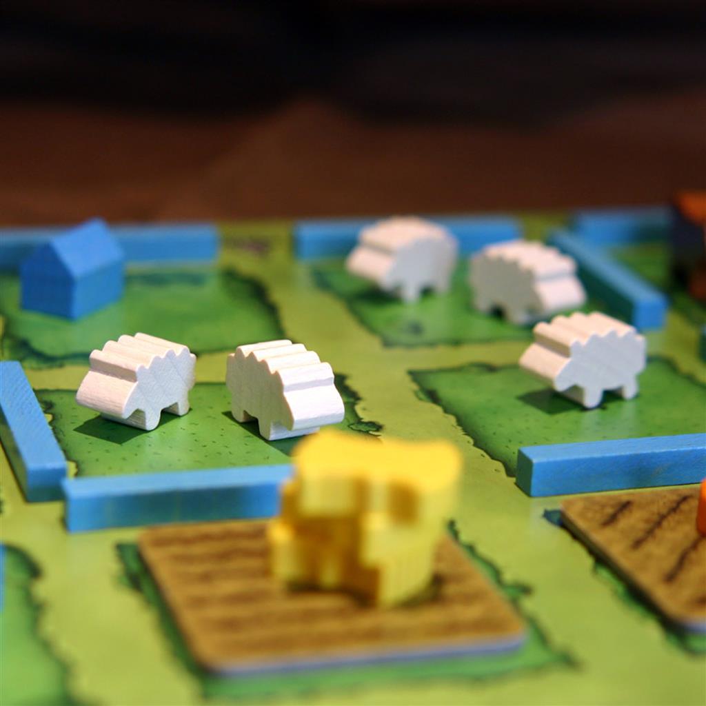 Agricola: Revised Edition detailed game pieces and resource tokens