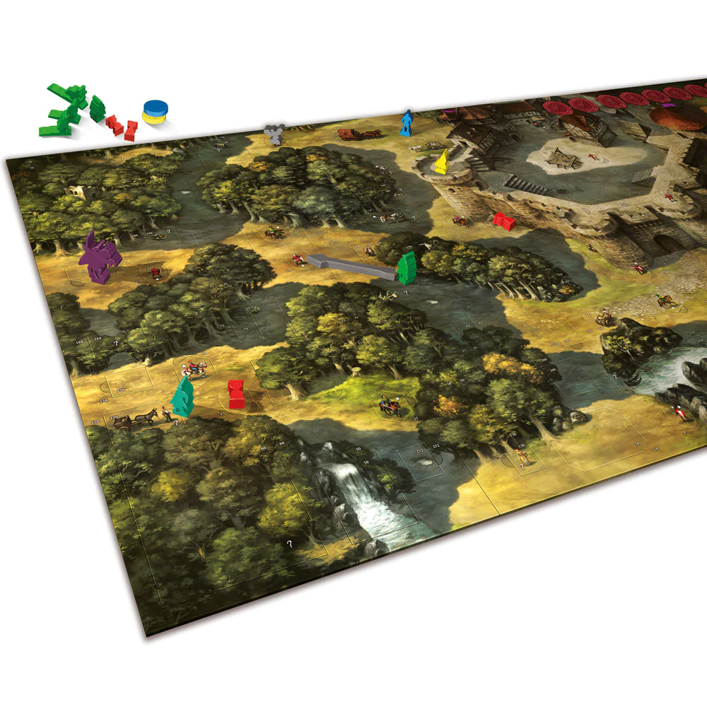 The Adventures of Robin Hood game components including Sherwood Forest map and story-driven adventure