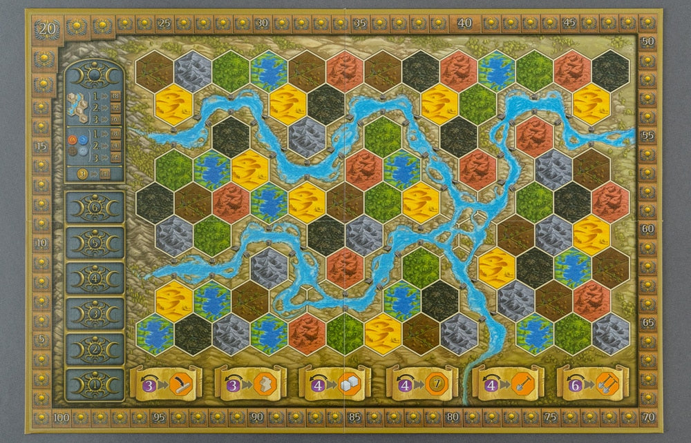 Terra Mystica: Fire and Ice Expansion gameplay elements and tokens