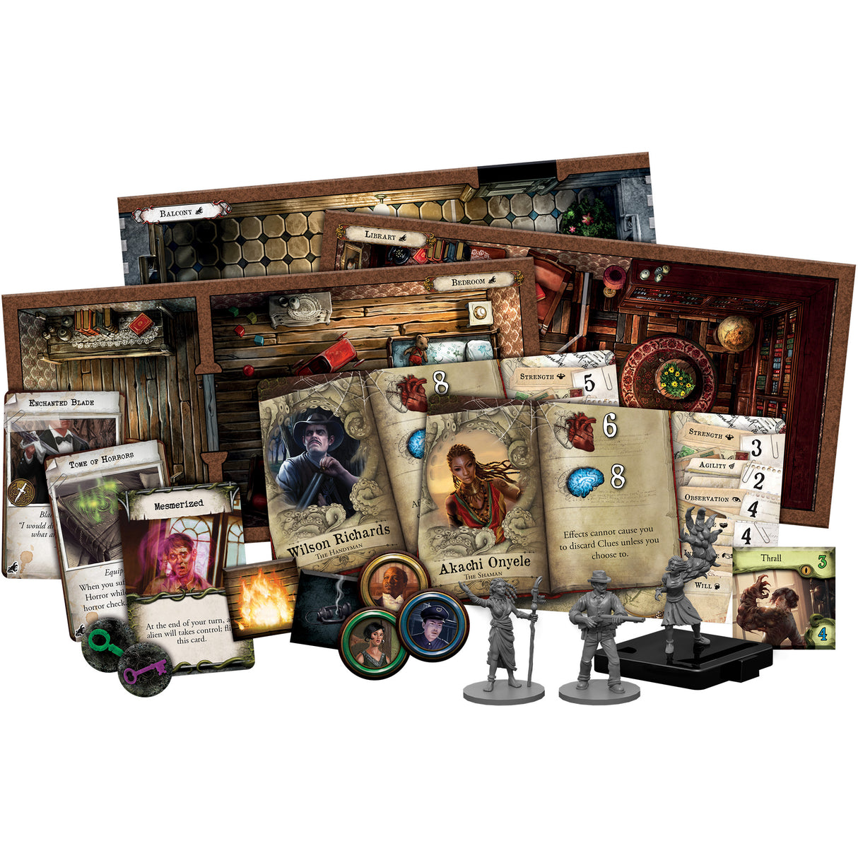Mansions of Madness: Beyond the Threshold expansion components and tiles