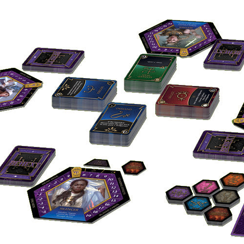 Behext game components and magical tokens